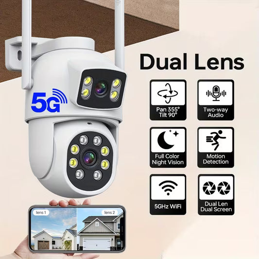 Cameră de supraveghere cu lentilă dublă 1920P